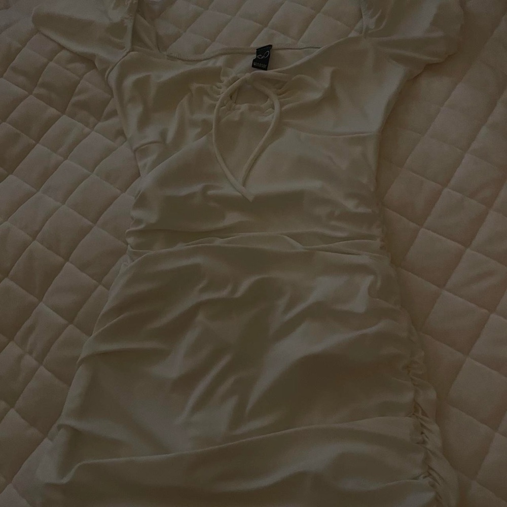 Extra Small size white mini dress ( off the shoulder)
